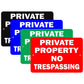 Private Property No Trespassing Restriction Keep Moving Surveillance Security Warning Aluminum