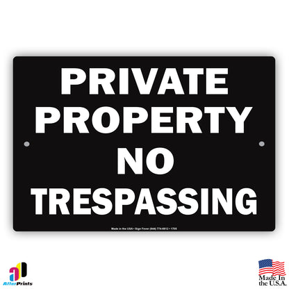 Private Property No Trespassing Sign