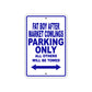 Fat Boy After Market Cowlings Parking Only All Others Will Be Towed Sea Ocean Beach Lake Boat Aluminum Metal Sign Plate