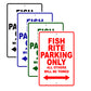 Fish Rite Parking Only All Others Will Be Towed Sea Ocean Beach Lake Boat Aluminum Metal Sign Plate