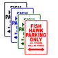 Fish Hawk Parking Only All Others Will Be Towed Sea Ocean Beach Lake Boat Aluminum Metal Sign Plate