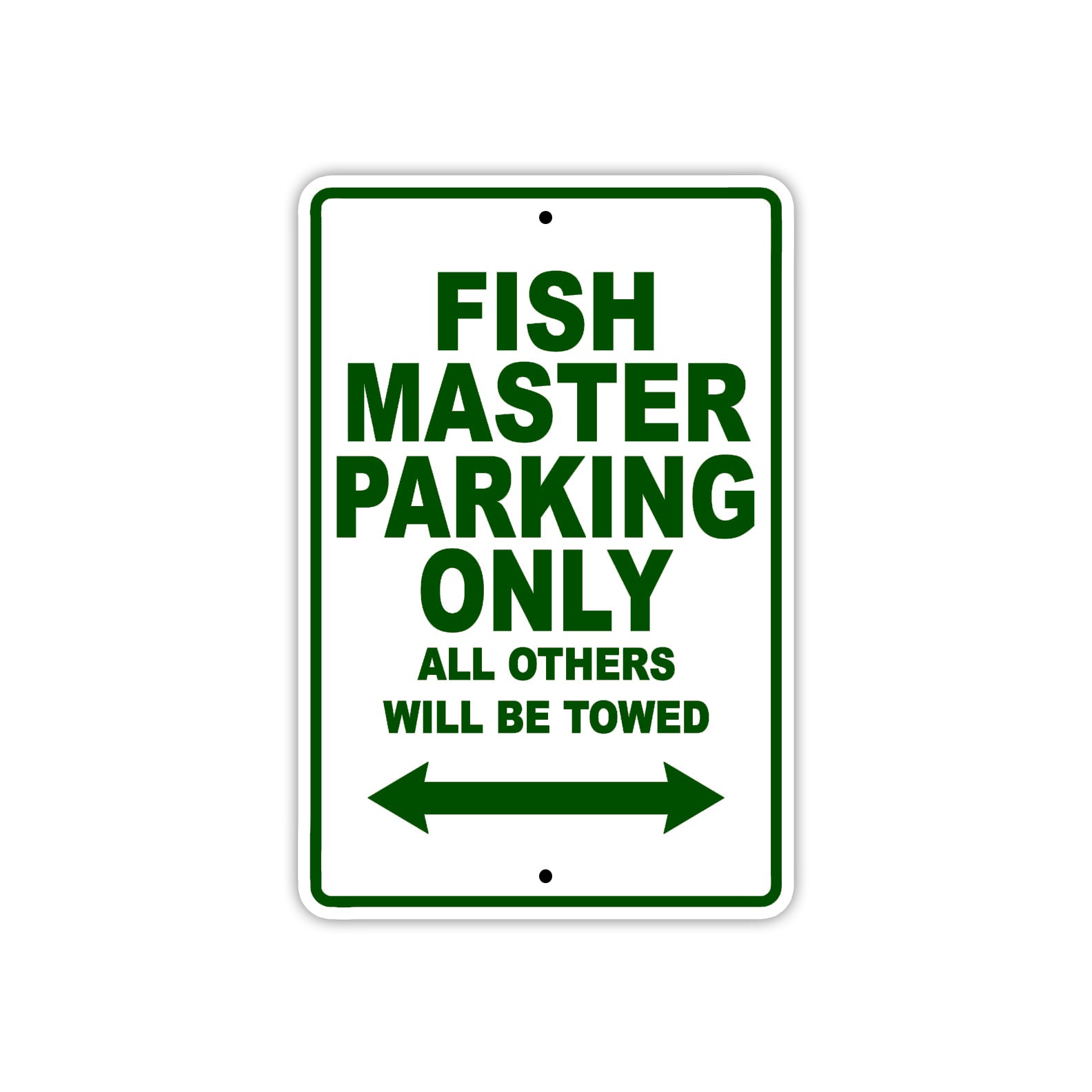 Fish Master Parking Only All Others Will Be Towed Sea Ocean Beach Lake Boat Aluminum Metal Sign Plate