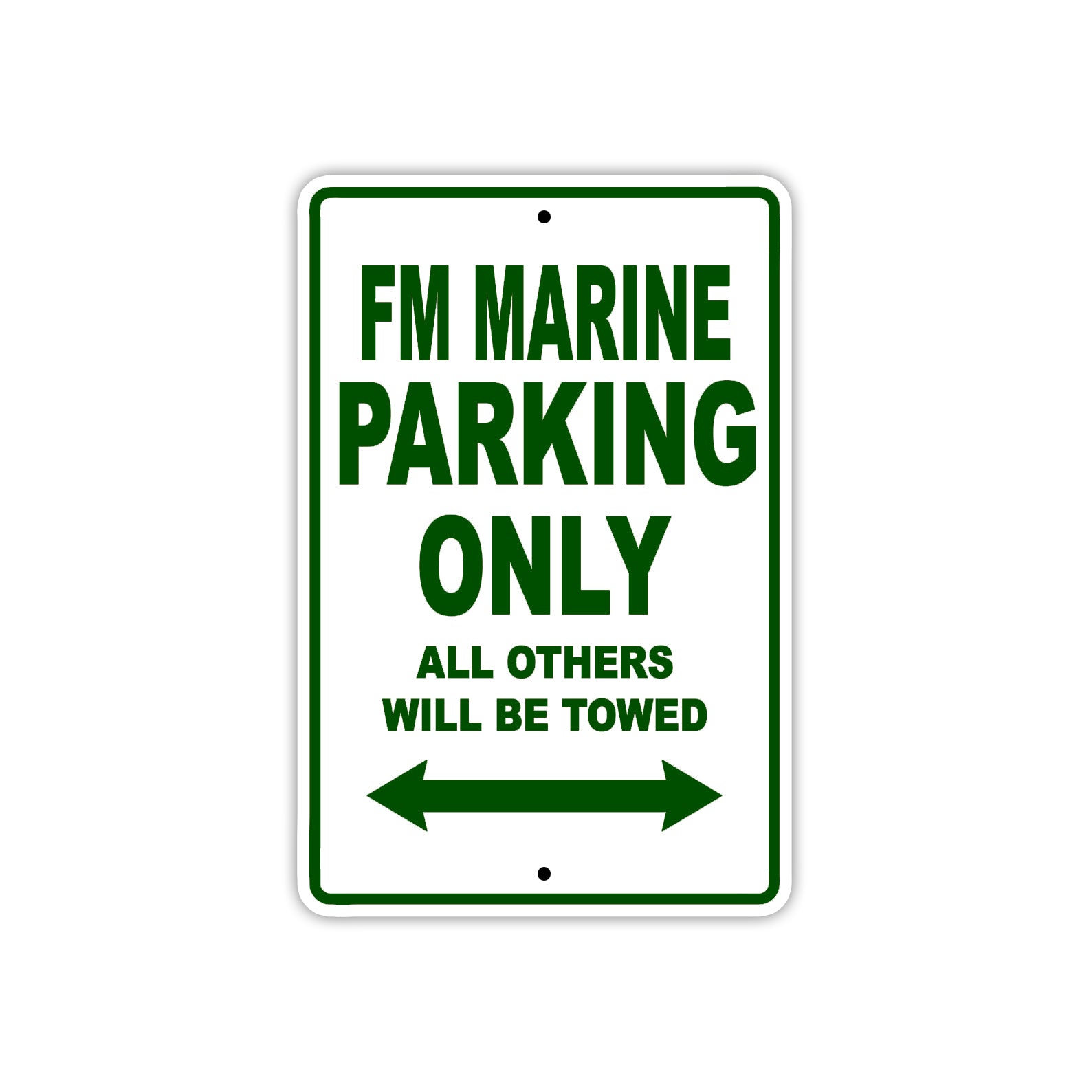 Fm Marine Parking Only All Others Will Be Towed Sea Ocean Beach Lake Boat Aluminum Metal Sign Plate