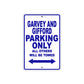 Garvey And Gifford Parking Only All Others Will Be Towed Sea Ocean Beach Lake Boat Aluminum Metal Sign Plate