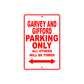 Garvey And Gifford Parking Only All Others Will Be Towed Sea Ocean Beach Lake Boat Aluminum Metal Sign Plate