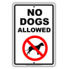 No Dogs Allowed Pets Policy Rule Alert Notice Warning Restriction Caution Aluminum Metal Sign Plate