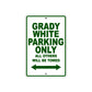 Grady White Parking Only All Others Will Be Towed Sea Ocean Beach Lake Boat Aluminum Metal Sign Plate