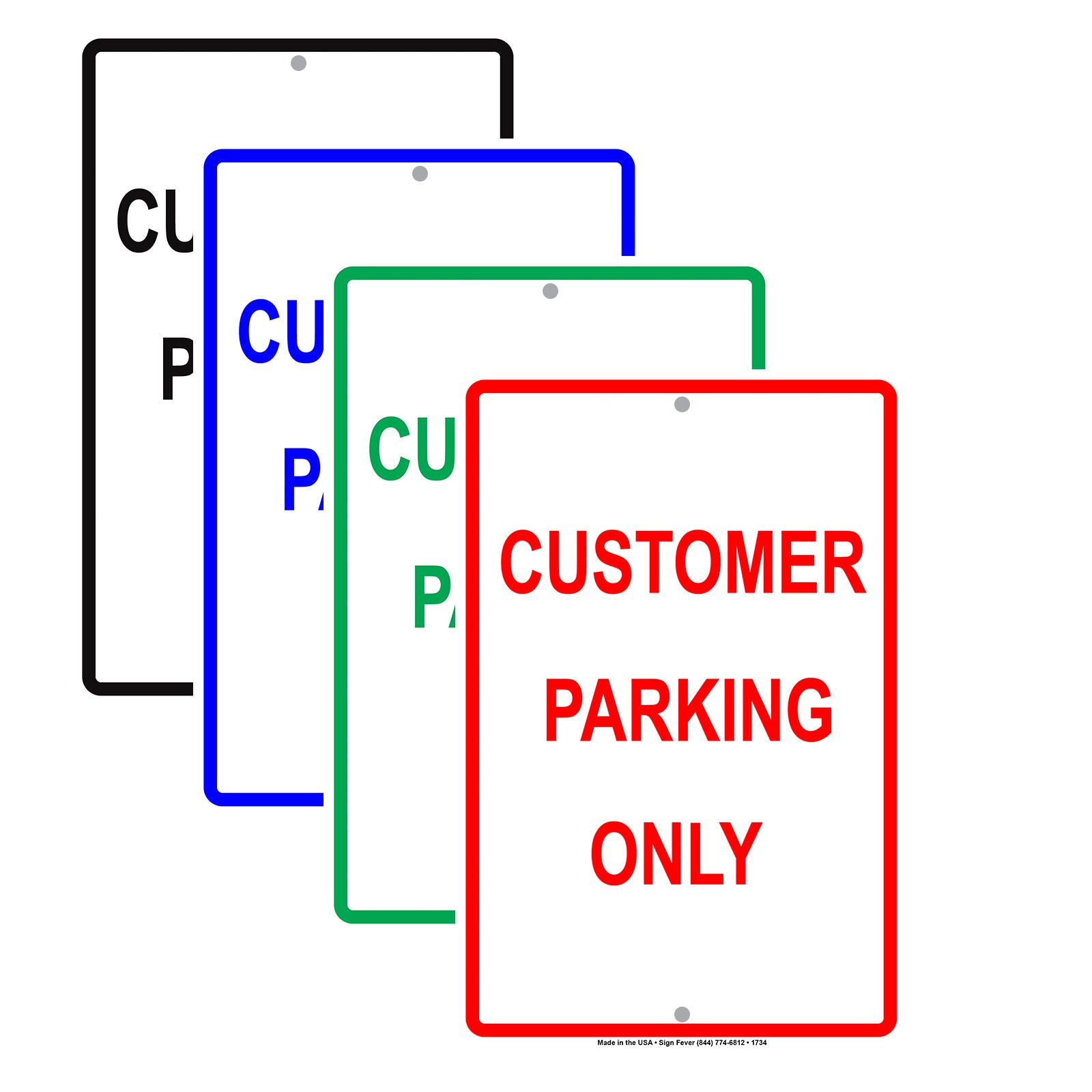 Customer Parking Only Reserved Spot Retail Office Not Allowed Warning Notice Aluminum Metal Sign Plate