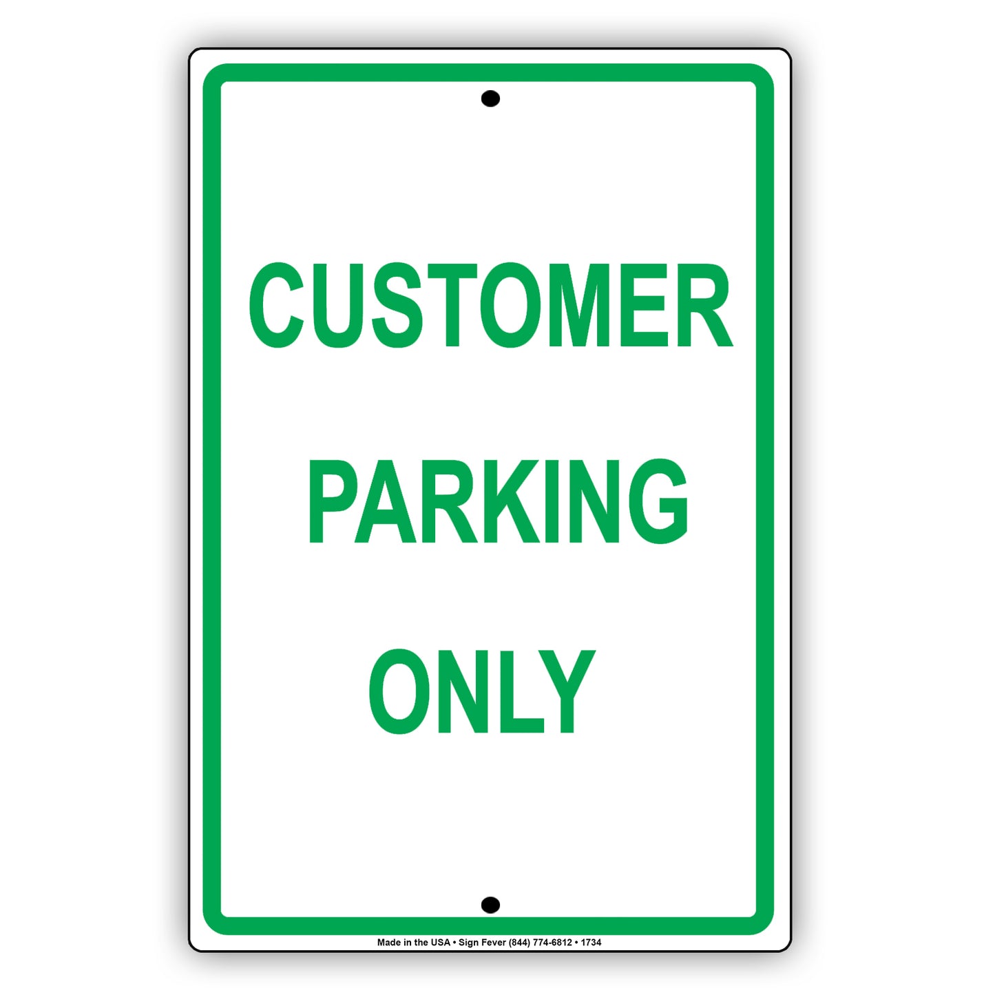 Customer Parking Only Reserved Spot Retail Office Not Allowed Warning Notice Aluminum Metal Sign Plate