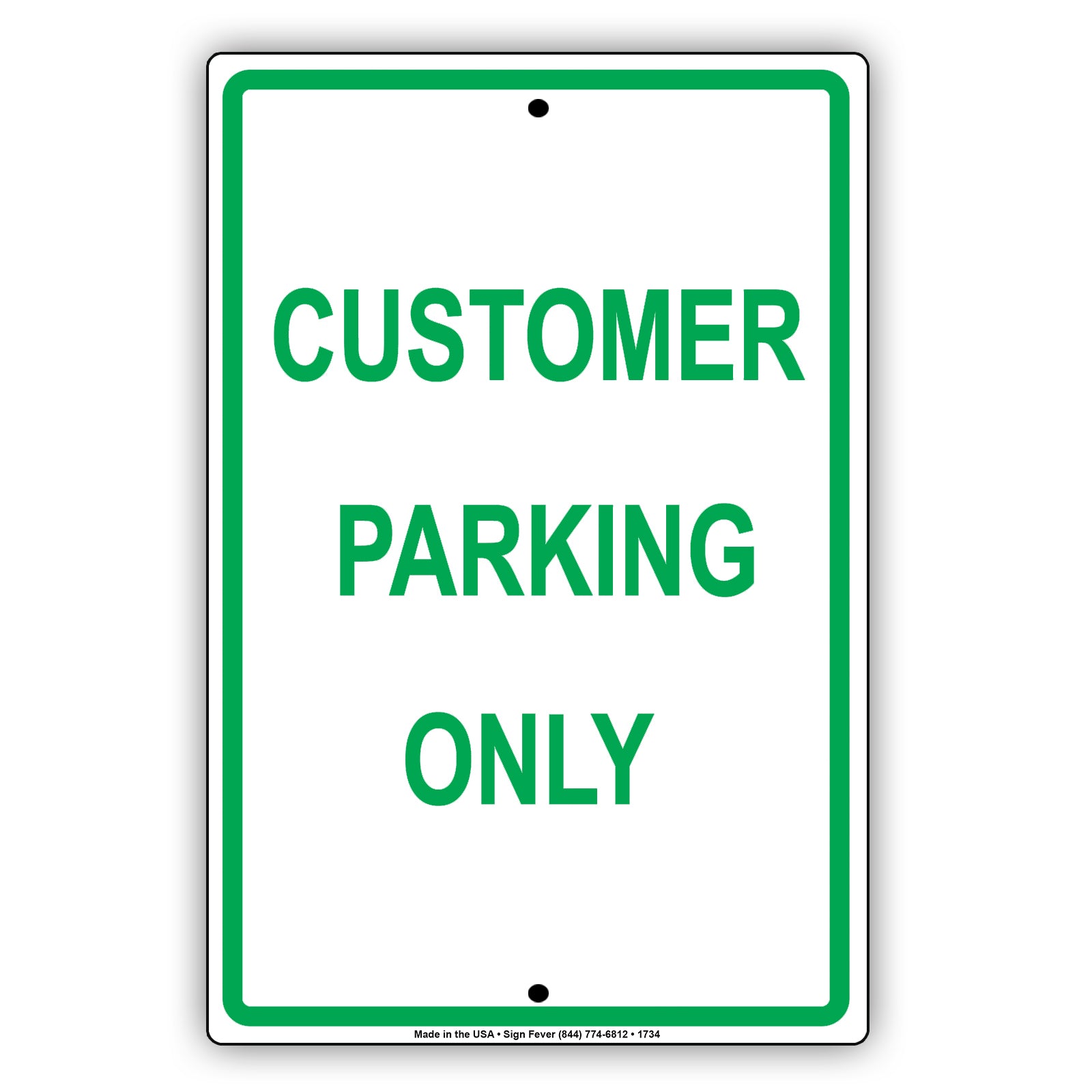 Customer Parking Only Reserved Spot Retail Office Not Allowed Warning Notice Aluminum Metal Sign Plate