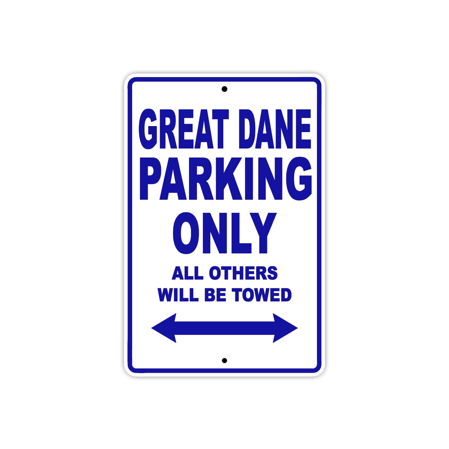 Great Dane Parking Only All Others Will Be Towed Sea Ocean Beach Lake Boat Aluminum Metal Sign Plate