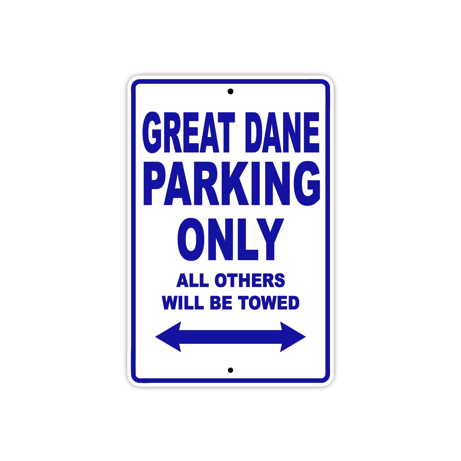 Great Dane Parking Only All Others Will Be Towed Sea Ocean Beach Lake Boat Aluminum Metal Sign Plate