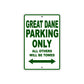 Great Dane Parking Only All Others Will Be Towed Sea Ocean Beach Lake Boat Aluminum Metal Sign Plate