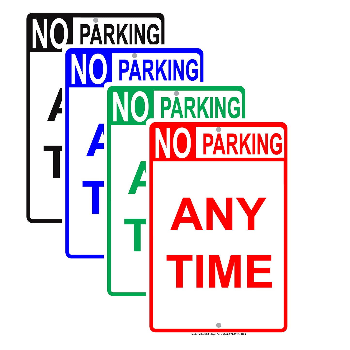 No Parking Any Time Reserved Spot Funny Warning Restriction Notice Aluminum Metal Sign Plate