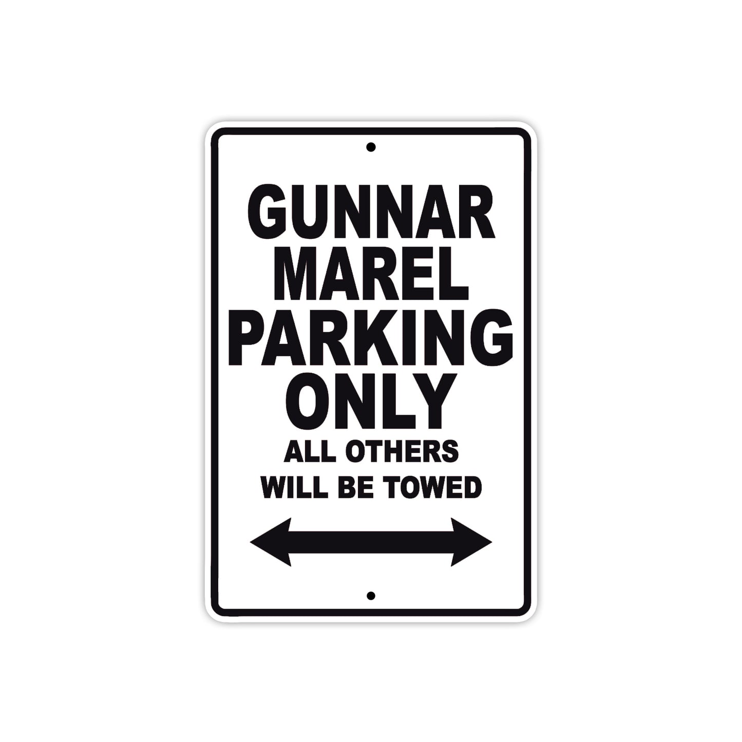 Gunnar Marel Parking Only All Others Will Be Towed Sea Ocean Beach Lake Boat Aluminum Metal Sign Plate