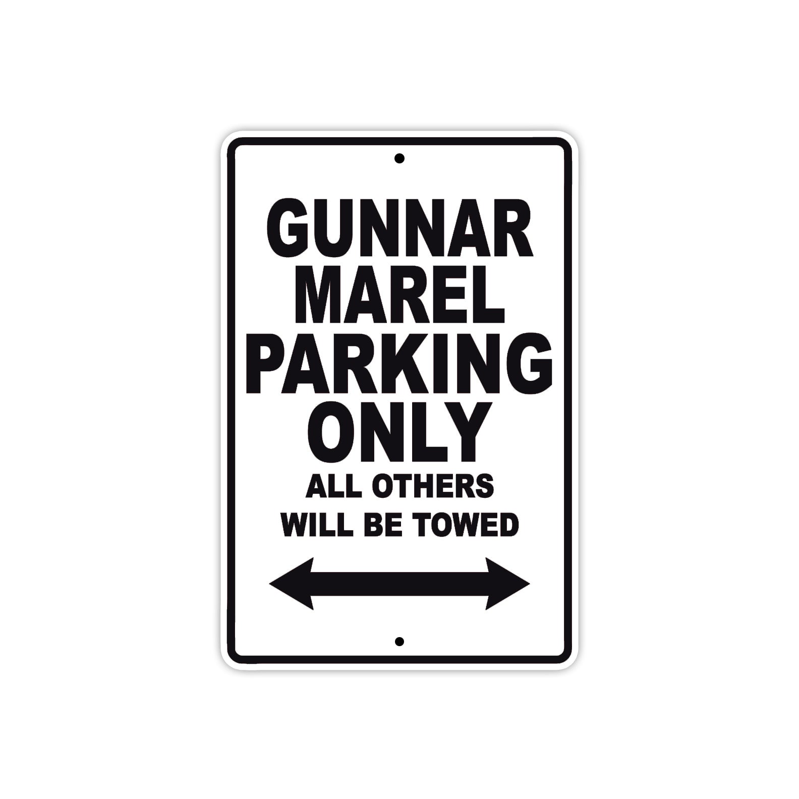 Gunnar Marel Parking Only All Others Will Be Towed Sea Ocean Beach Lake Boat Aluminum Metal Sign Plate