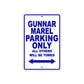 Gunnar Marel Parking Only All Others Will Be Towed Sea Ocean Beach Lake Boat Aluminum Metal Sign Plate