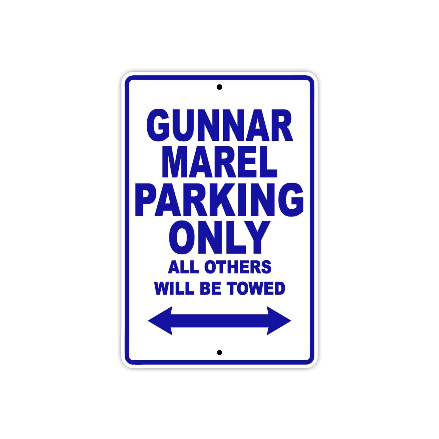 Gunnar Marel Parking Only All Others Will Be Towed Sea Ocean Beach Lake Boat Aluminum Metal Sign Plate