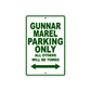 Gunnar Marel Parking Only All Others Will Be Towed Sea Ocean Beach Lake Boat Aluminum Metal Sign Plate