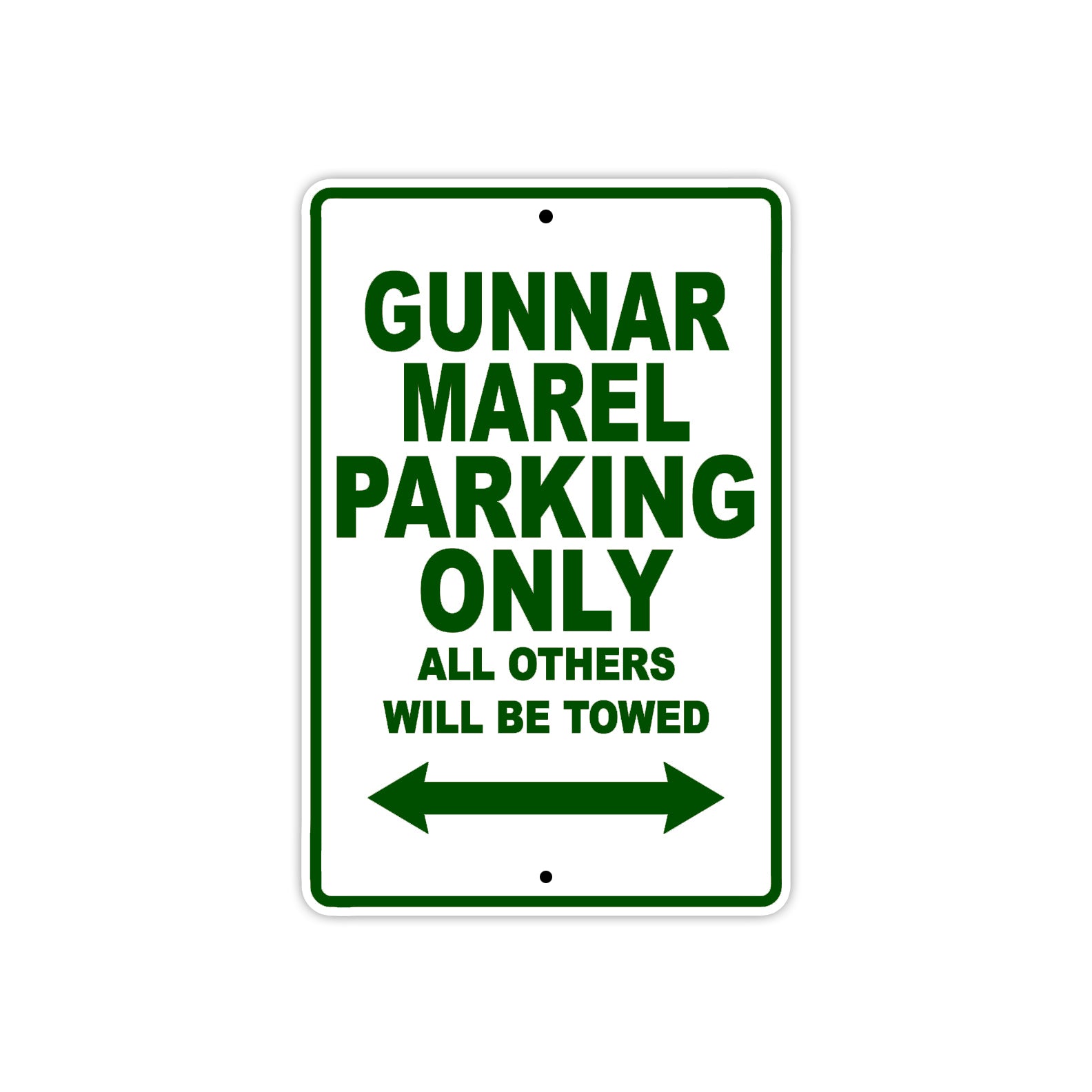 Gunnar Marel Parking Only All Others Will Be Towed Sea Ocean Beach Lake Boat Aluminum Metal Sign Plate