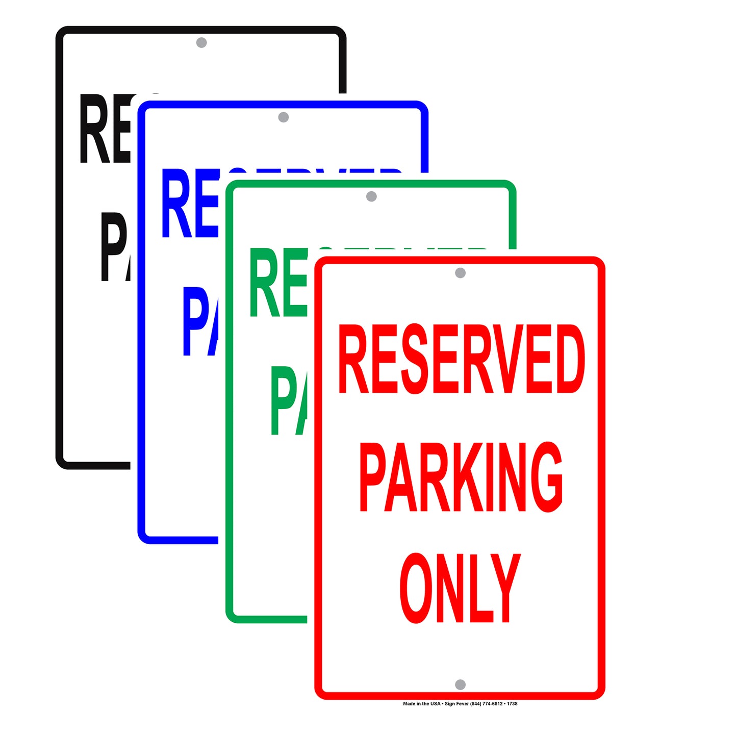 Reserved Parking Only Spot Retail Office Residential Cafe Restaurant Street Home Notice Aluminum Metal Sign Plate