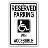 Reserved Parking Van Accessible Ada Handicapped Others Not Allowed Notice Aluminum Metal Sign Plate
