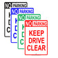 No Parking Keep Moving Drive Clear Private Road Surveillance Notice Warning Caution Aluminum Metal Sign Plate
