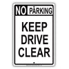 No Parking Keep Moving Drive Clear Private Road Surveillance Notice Warning Caution Aluminum Metal Sign Plate