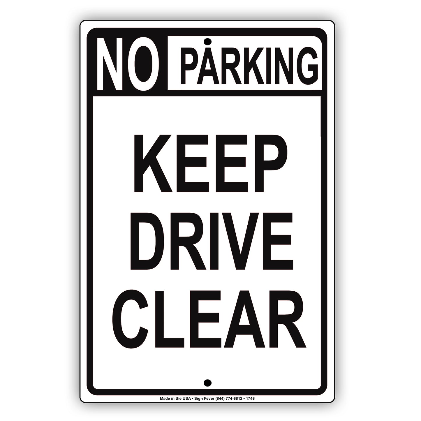 No Parking Keep Moving Drive Clear Private Road Surveillance Notice Warning Caution Aluminum Metal Sign Plate