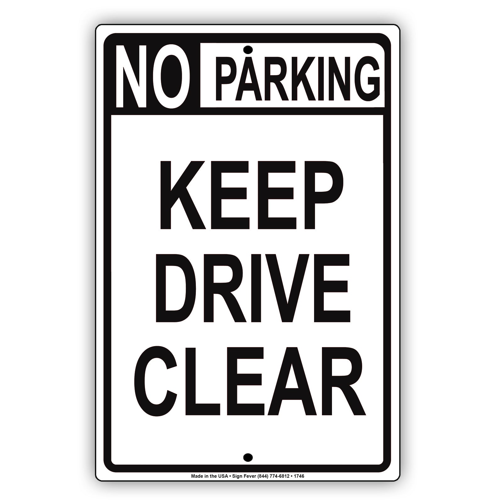 No Parking Keep Moving Drive Clear Private Road Surveillance Notice Warning Caution Aluminum Metal Sign Plate