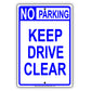 No Parking Keep Moving Drive Clear Private Road Surveillance Notice Warning Caution Aluminum Metal Sign Plate