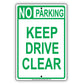 No Parking Keep Moving Drive Clear Private Road Surveillance Notice Warning Caution Aluminum Metal Sign Plate
