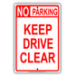 No Parking Keep Moving Drive Clear Private Road Surveillance Notice Warning Caution Aluminum Metal Sign Plate
