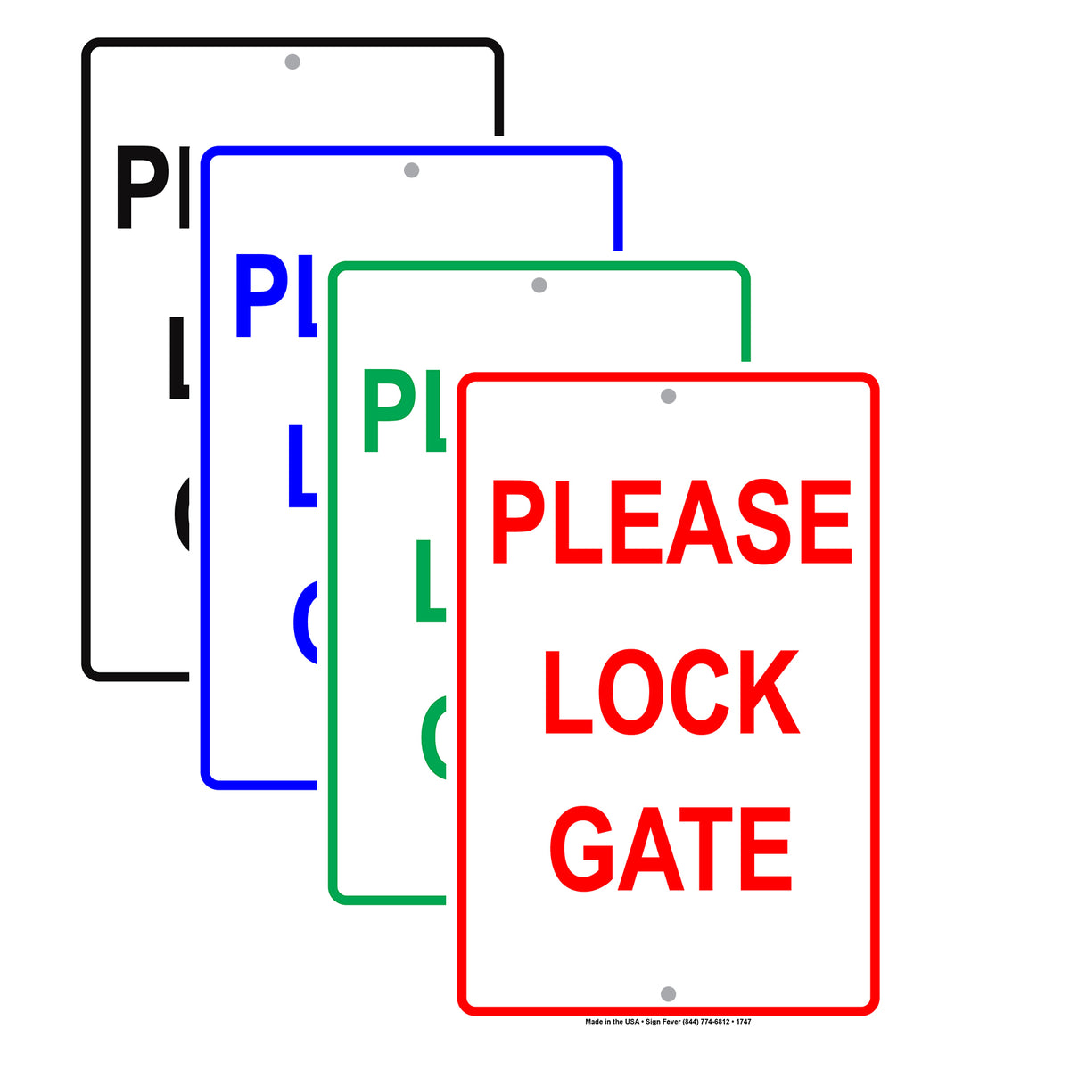 Please Lock Gate Security | Home Security Sign – Sign Fever