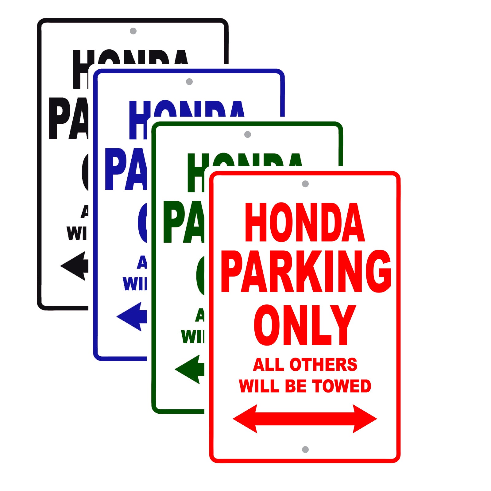 Honda Parking Only All Others Will Be Towed Sea Ocean Beach Lake Boat Aluminum Metal Sign Plate