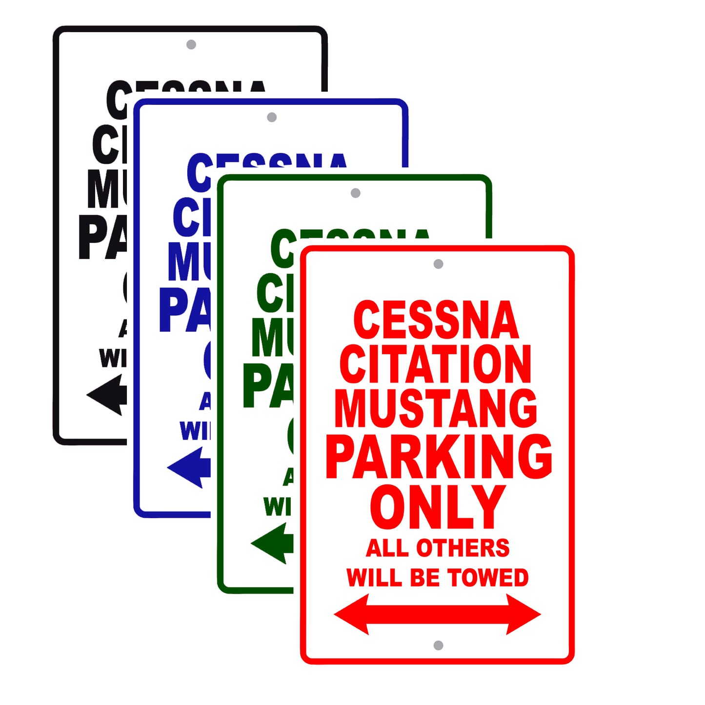Cessna Citation Mustang Parking Only All Others Will Be Towed Sea Ocean Beach Lake Boat Aluminum Metal Sign Plate