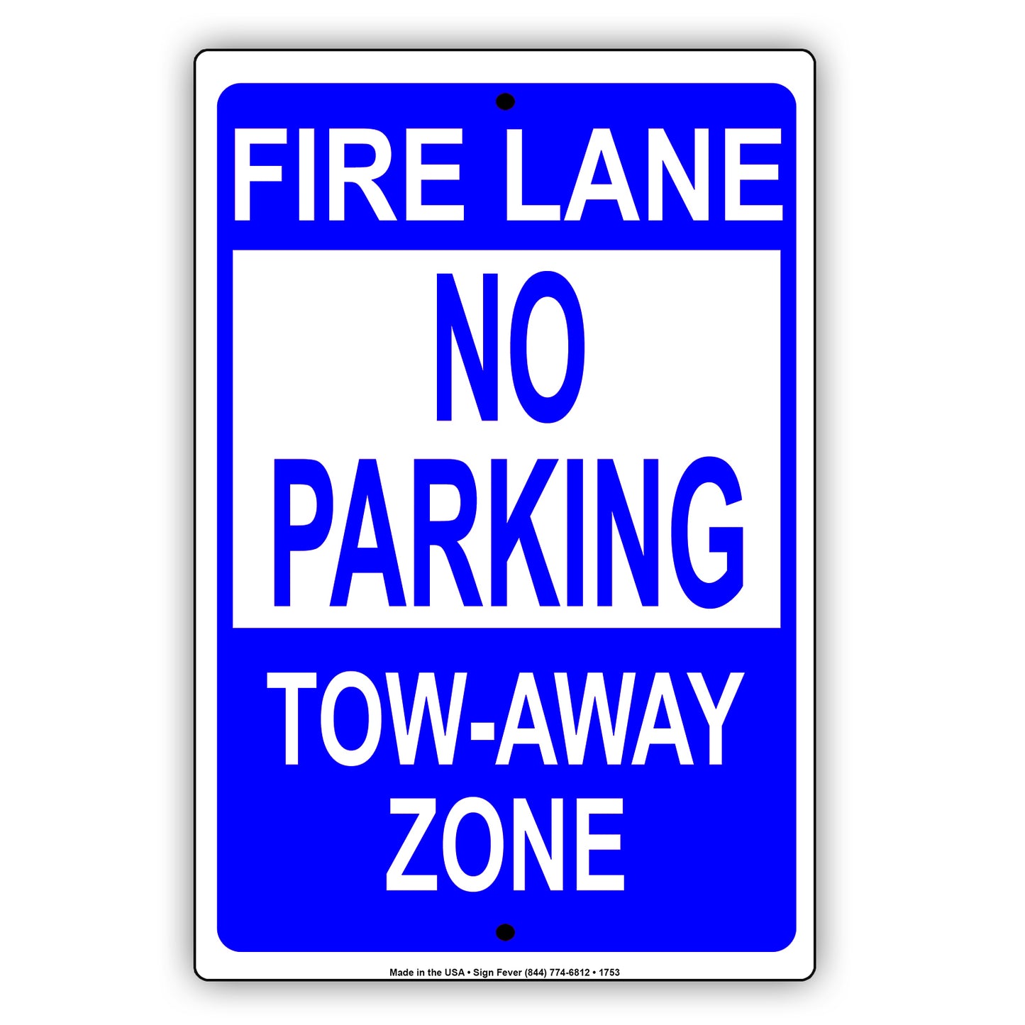 Fire Lane No Parking Tow Away Zone Restriction Keep Moving Don't Stop Warning Alert Notice Aluminum Metal Sign Plate