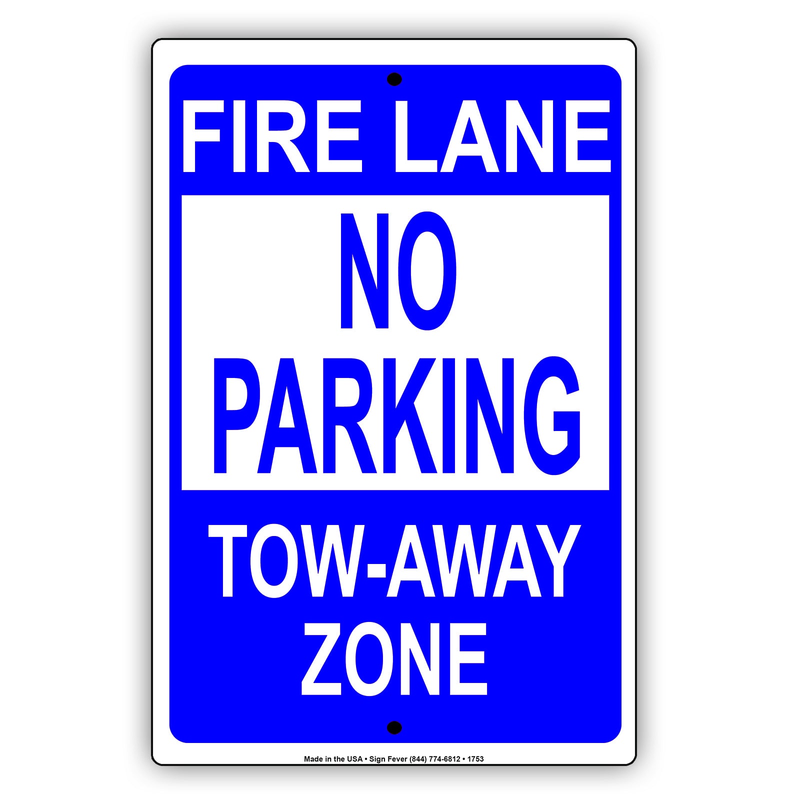 Fire Lane No Parking Tow Away Zone Restriction Keep Moving Don't Stop Warning Alert Notice Aluminum Metal Sign Plate