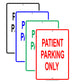 Patient Parking Only Notice Reserved Hospital Clinic Medical Ambulance Health Notice Aluminum Metal Sign Plate