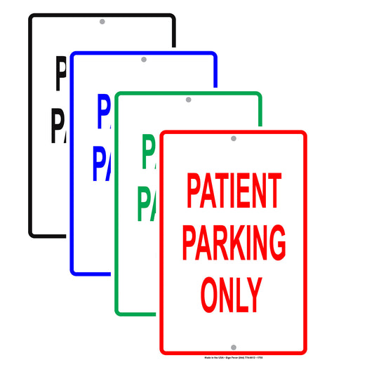 Patient Parking Only Notice Reserved Hospital Clinic Medical Ambulance Health Notice Aluminum Metal Sign Plate
