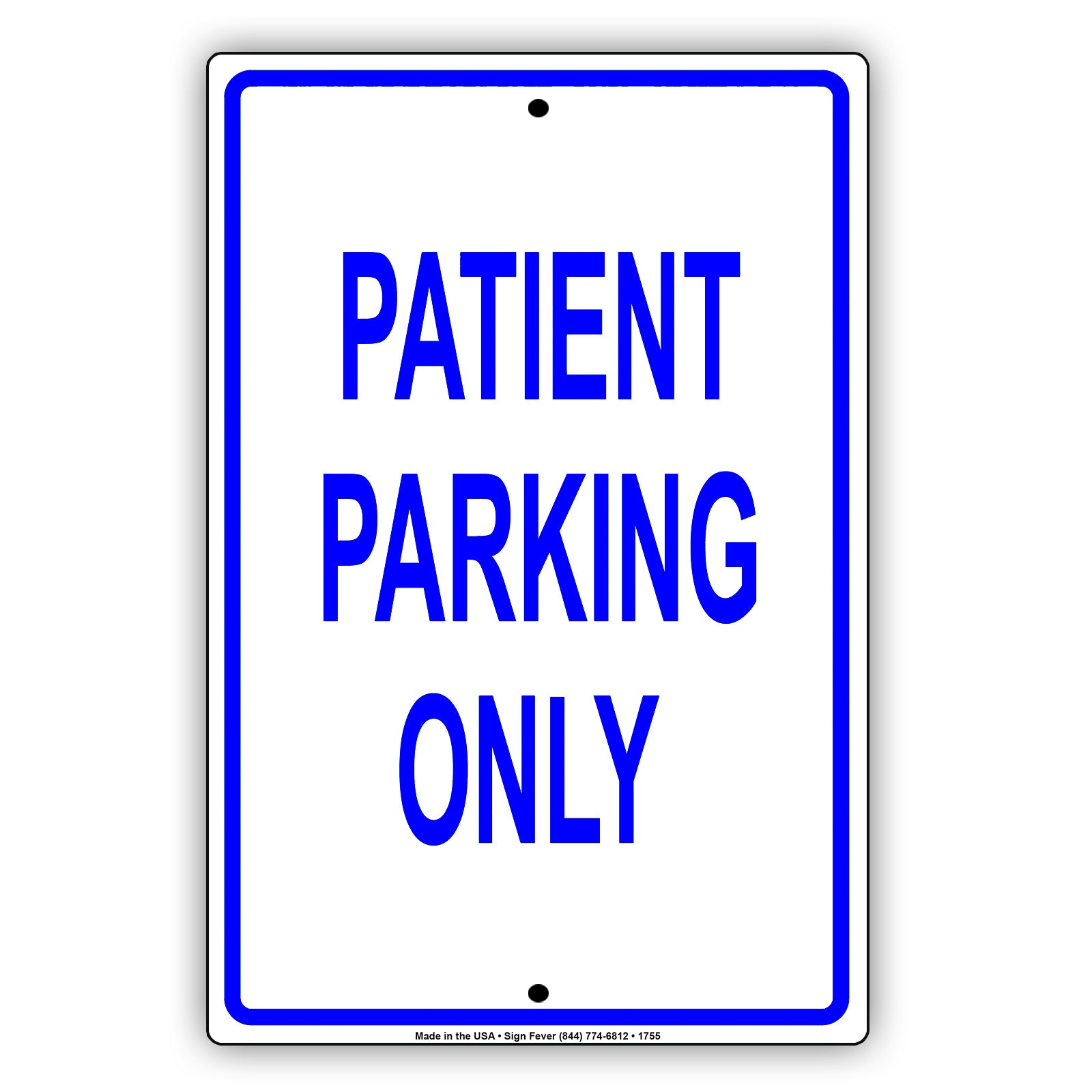 Patient Parking Only Notice Reserved Hospital Clinic Medical Ambulance Health Notice Aluminum Metal Sign Plate