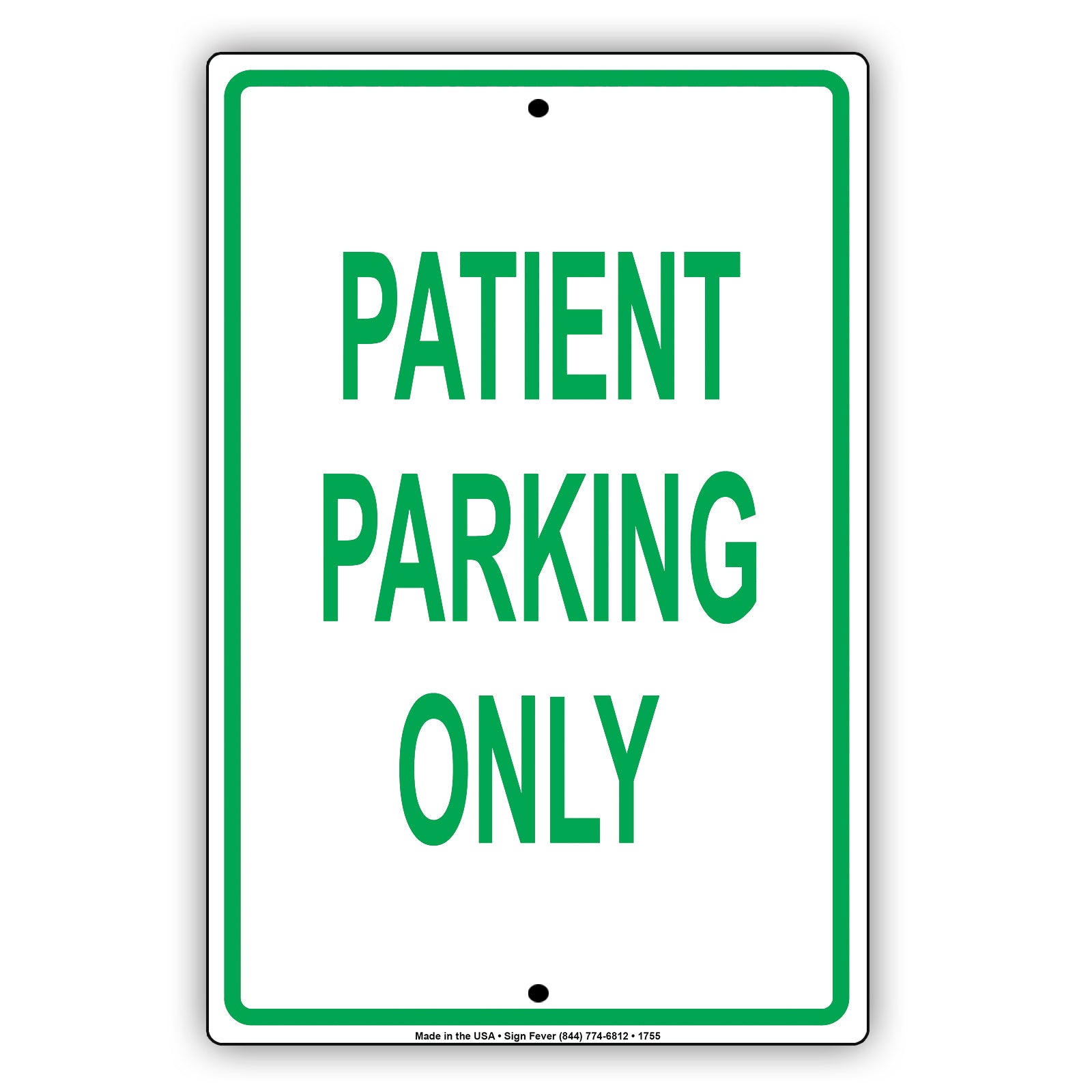 Patient Parking Only Notice Reserved Hospital Clinic Medical Ambulance Health Notice Aluminum Metal Sign Plate