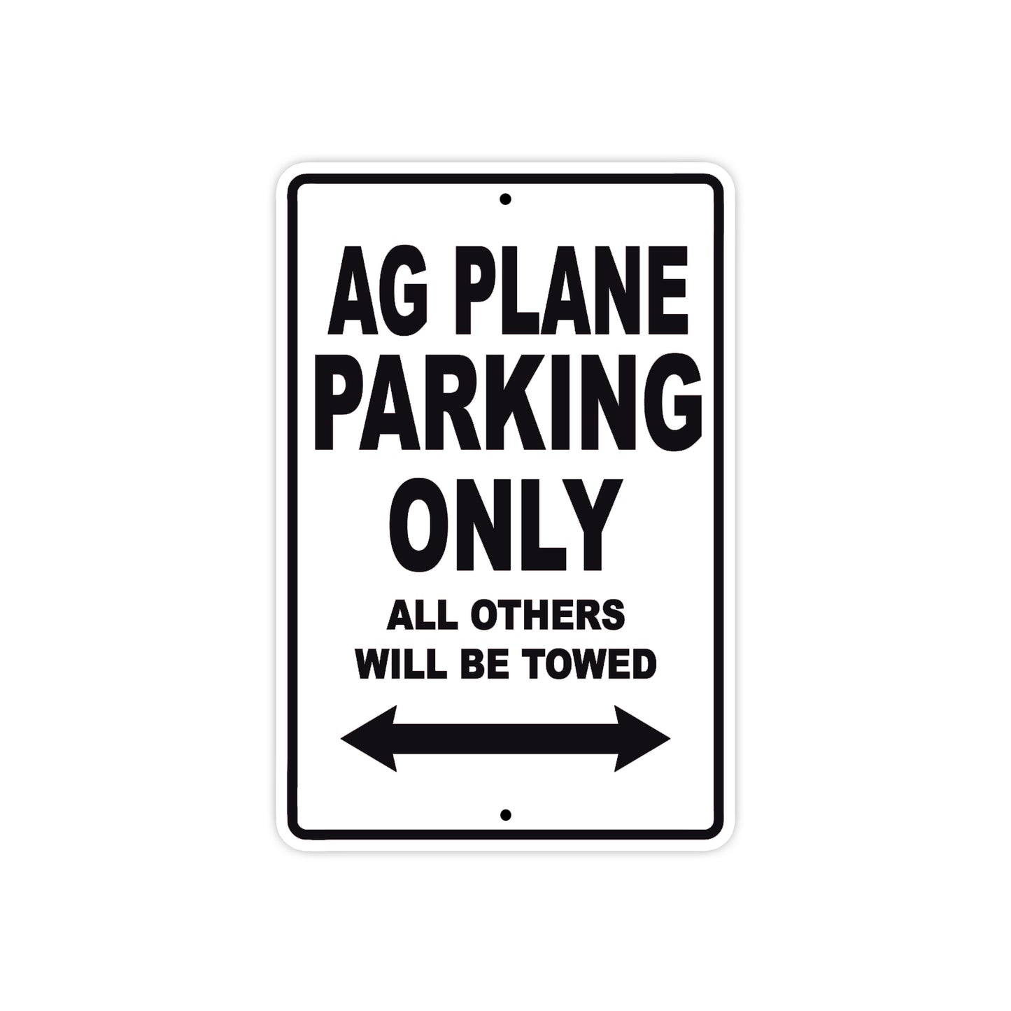 AG Plane Parking Only All Others Will Be Towed Sea Ocean Beach Lake Boat Aluminum Metal Sign Plate