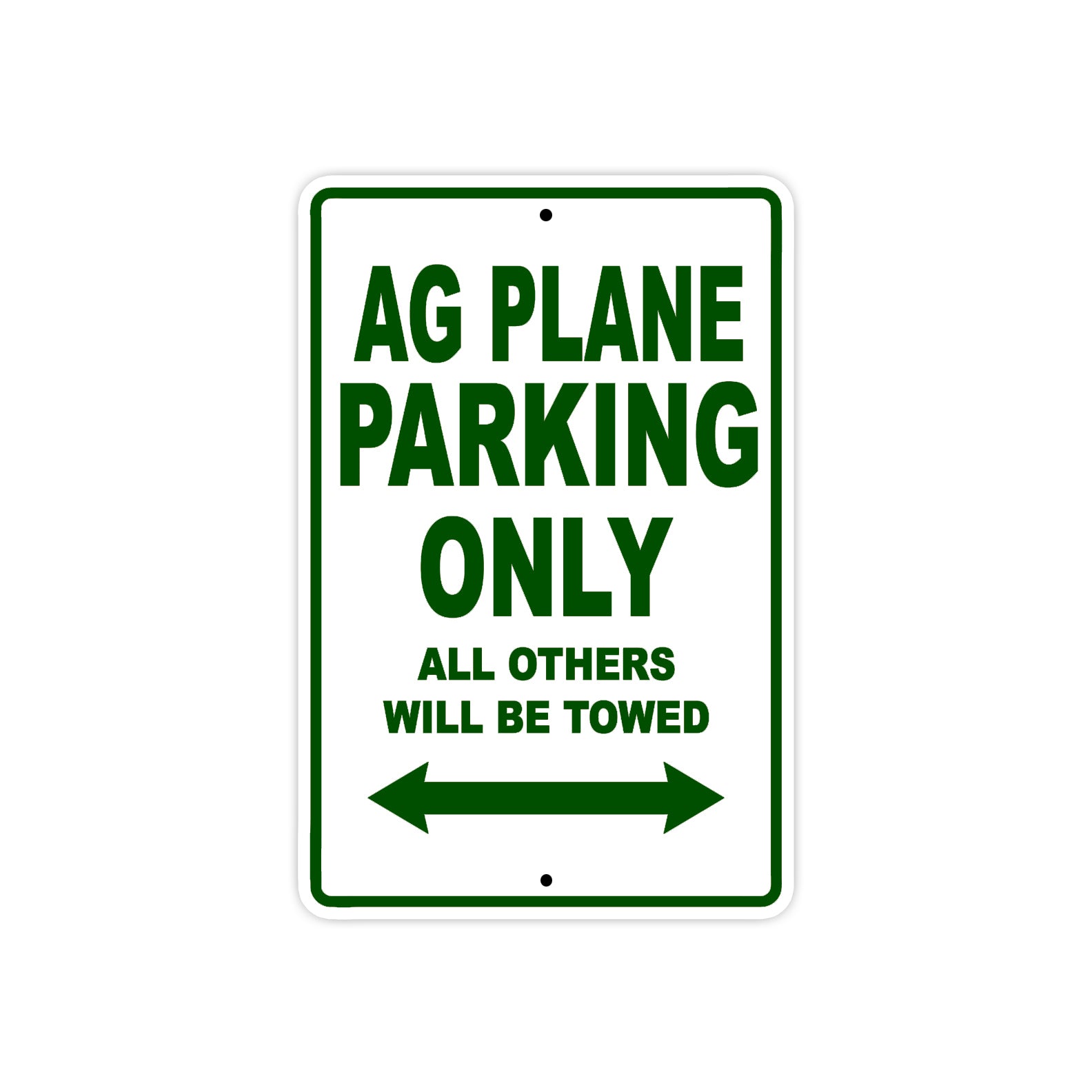 AG Plane Parking Only All Others Will Be Towed Sea Ocean Beach Lake Boat Aluminum Metal Sign Plate