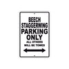 Beech Staggerwing Parking Only All Others Will Be Towed Sea Ocean Beach Lake Boat Aluminum Metal Sign Plate