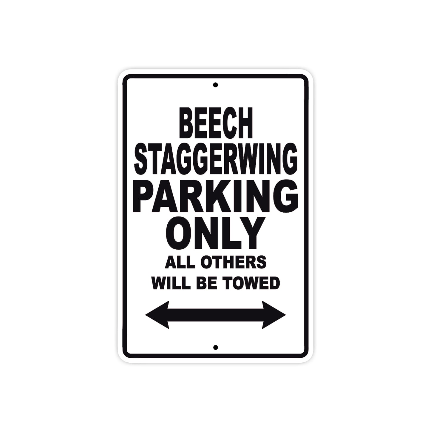Beech Staggerwing Parking Only All Others Will Be Towed Sea Ocean Beach Lake Boat Aluminum Metal Sign Plate