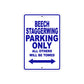 Beech Staggerwing Parking Only All Others Will Be Towed Sea Ocean Beach Lake Boat Aluminum Metal Sign Plate