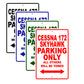 Cessna 172 Skyhawk Parking Only All Others Will Be Towed Sea Ocean Beach Lake Boat Aluminum Metal Sign Plate