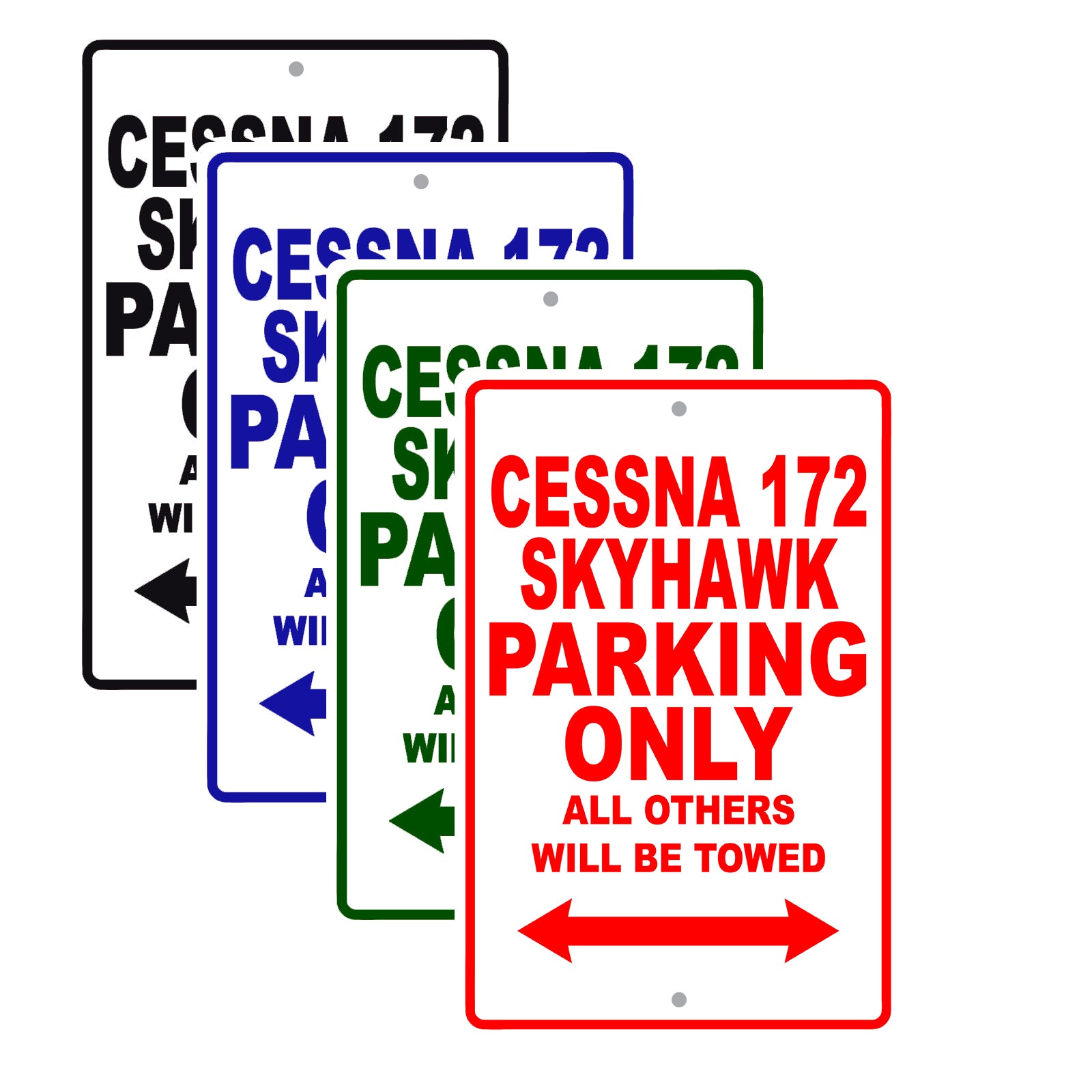 Cessna 172 Skyhawk Parking Only All Others Will Be Towed Sea Ocean Beach Lake Boat Aluminum Metal Sign Plate
