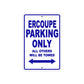 Ercoupe Parking Only All Others Will Be Towed Sea Ocean Beach Lake Boat Aluminum Metal Sign Plate